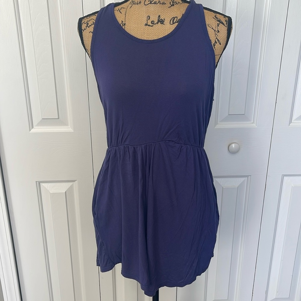 Navy Blue Swim Coverup Dress